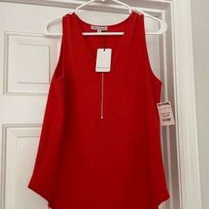 NWT sleeveless top with zipper